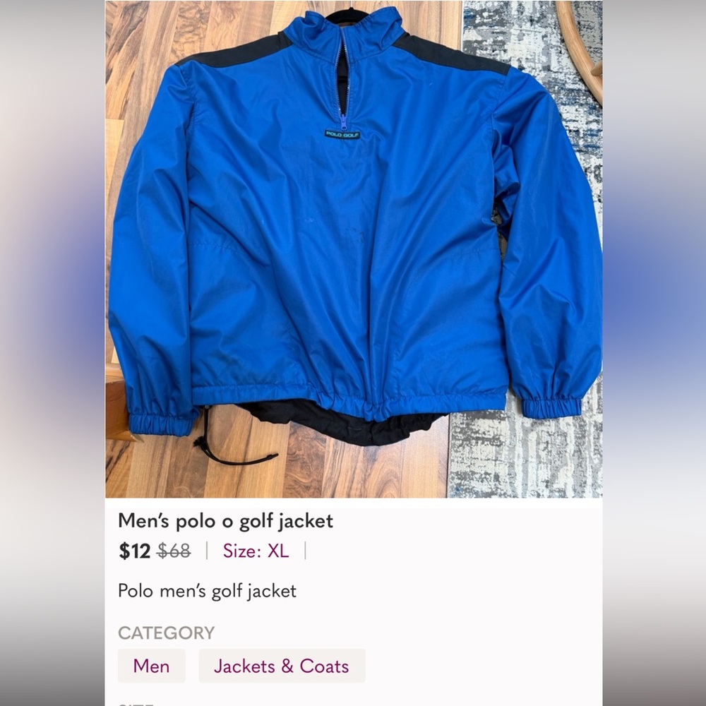 Men's Blue Golf Jacket